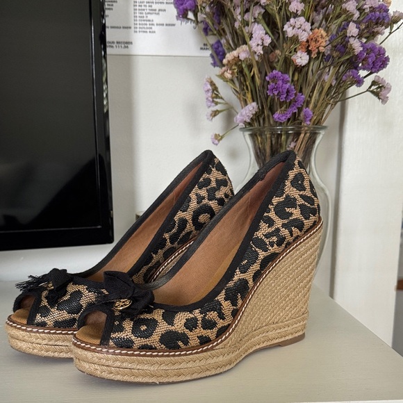 Tory Burch Cheetah Wedges - Picture 1 of 5